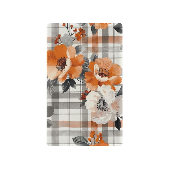 Yayeee Blank Wall Plate Cover 1-Gang 4.5"x2.7" Home Unused Decorative Outlet, Plaid Floral