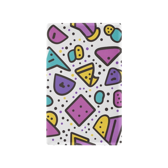 Yayeee Blank Wall Plate Cover 1-Gang 4.5"x2.7" Home Unused Decorative Outlet, Purple Retro Pattern