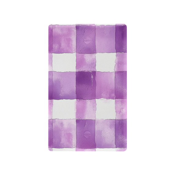 Yayeee Blank Wall Plate Cover 1-Gang 4.5"x2.7" Home Unused Decorative Outlet, Purple and White Pattern