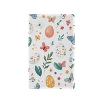 Yayeee Blank Wall Plate Cover 1-Gang 4.5"x2.7" Home Unused Decorative Outlet, Red Easter Eggs