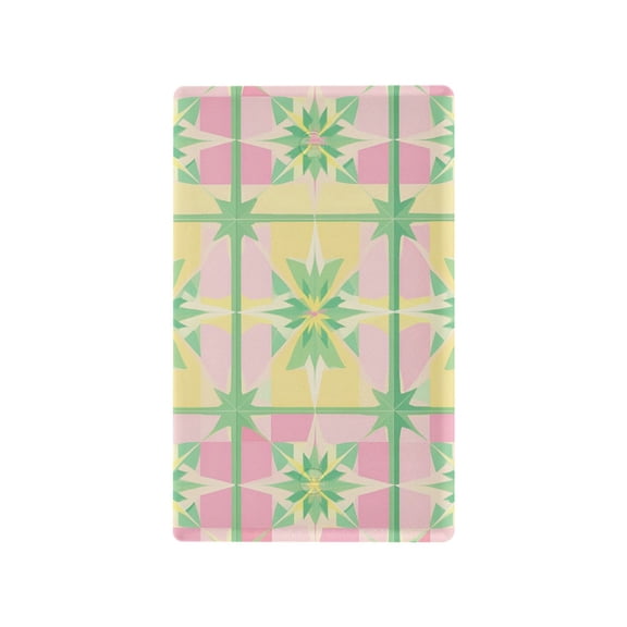 Yayeee Blank Wall Plate Cover 1-Gang 4.5"x2.7" Home Unused Decorative Outlet, Retro Beige Stars