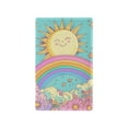 thumbnail image 1 of Yayeee Blank Wall Plate Cover 1-Gang 4.5"x2.7" Home Unused Decorative Outlet, Retro Blue Rainbow, 1 of 7