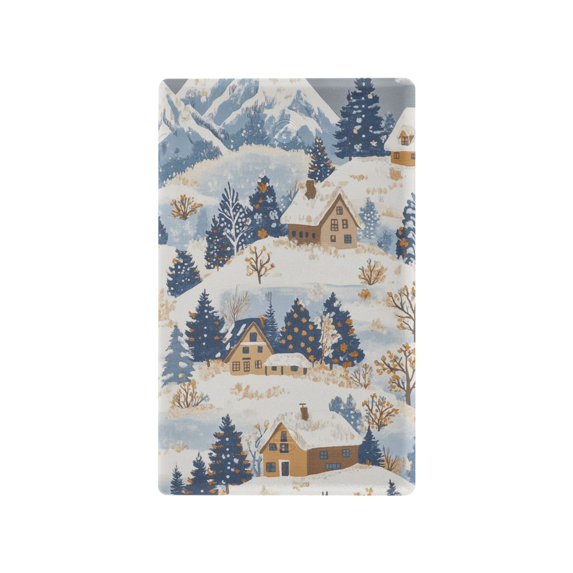 Yayeee Blank Wall Plate Cover 1-Gang 4.5"x2.7" Home Unused Decorative Outlet, Snowy Winter