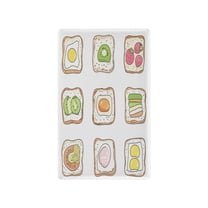Yayeee Blank Wall Plate Cover 1-Gang 4.5"x2.7" Home Unused Decorative Outlet, Toasts Pattern