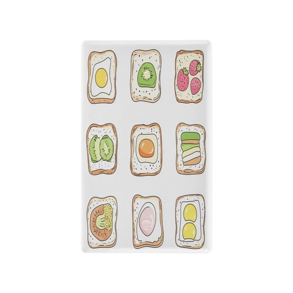 Yayeee Blank Wall Plate Cover 1-Gang 4.5"x2.7" Home Unused Decorative Outlet, Toasts Pattern