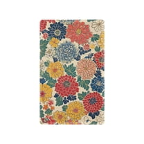 Yayeee Blank Wall Plate Cover 1-Gang 4.5"x2.7" Home Unused Decorative Outlet, Vibrant Flowers Pattern