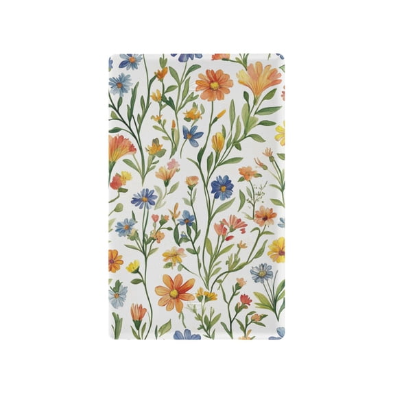 Yayeee Blank Wall Plate Cover 1-Gang 4.5"x2.7" Home Unused Decorative Outlet, Watercolor Wildflowers Pattern