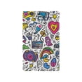 thumbnail image 1 of Yayeee Blank Wall Plate Cover 1-Gang 4.5"x2.7" Home Unused Decorative Outlet, White Doodle Pattern, 1 of 7
