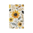 thumbnail image 1 of Yayeee Blank Wall Plate Cover 1-Gang 4.5"x2.7" Home Unused Decorative Outlet, White Watercolor Sunflowers, 1 of 7