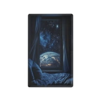 Yayeee Blank Wall Plate Cover 1-Gang 4.5"x2.7" Home Unused Decorative Outlet, Window Earth