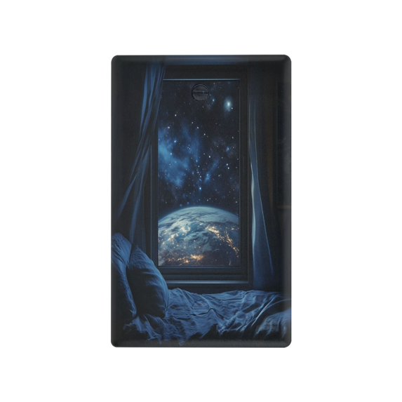 Yayeee Blank Wall Plate Cover 1-Gang 4.5"x2.7" Home Unused Decorative Outlet, Window Earth