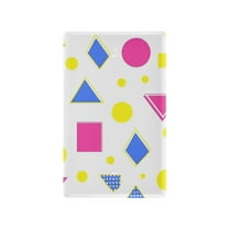 Yayeee Blank Wall Plate Cover 1-Gang 4.5"x2.7" Home Unused Decorative Outlet, Yellow Retro Round