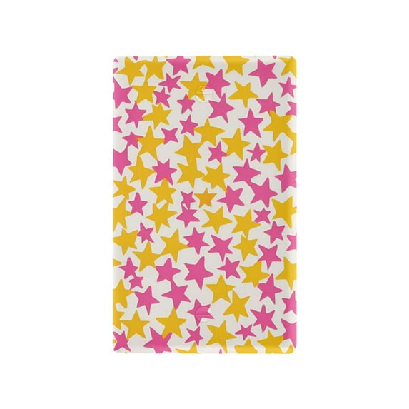 Yayeee Blank Wall Plate Cover 1-Gang 4.5"x2.7" Home Unused Decorative Outlet, Yellow Stars Pattern