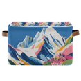 thumbnail image 1 of Yayeee Canvas Storage Basket with Handles for Shelves Fabric Bins Closet Organizer, Abstract Snow Mountain, 1 of 8