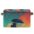 thumbnail image 1 of Yayeee Canvas Storage Basket with Handles for Shelves Fabric Bins Closet Organizer, Astronaut and Sky, 1 of 8