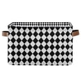 thumbnail image 1 of Yayeee Canvas Storage Basket with Handles for Shelves Fabric Bins Closet Organizer, Black and White Geometric, 1 of 8