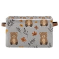 thumbnail image 1 of Yayeee Canvas Storage Basket with Handles for Shelves Fabric Bins Closet Organizer, Brown Cartoon Bears, 1 of 8