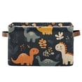 thumbnail image 1 of Yayeee Canvas Storage Basket with Handles for Shelves Fabric Bins Closet Organizer, Cartoon Dinosaur, 1 of 8
