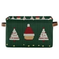 thumbnail image 1 of Yayeee Canvas Storage Basket with Handles for Shelves Fabric Bins Closet Organizer, Christmas Santa Hats, 1 of 8