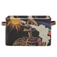 thumbnail image 1 of Yayeee Canvas Storage Basket with Handles for Shelves Fabric Bins Closet Organizer, Colorful Skeleton with Cloud, 1 of 8