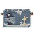 thumbnail image 1 of Yayeee Canvas Storage Basket with Handles for Shelves Fabric Bins Closet Organizer, Cute Animals, 1 of 8