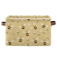 thumbnail image 1 of Yayeee Canvas Storage Basket with Handles for Shelves Fabric Bins Closet Organizer, Cute Bee Pattern, 1 of 8