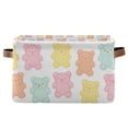 thumbnail image 1 of Yayeee Canvas Storage Basket with Handles for Shelves Fabric Bins Closet Organizer, Cute Gummy Bears Pattern, 1 of 8