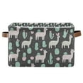 thumbnail image 1 of Yayeee Canvas Storage Basket with Handles for Shelves Fabric Bins Closet Organizer, Cute Llamas Pattern, 1 of 8