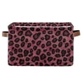 thumbnail image 1 of Yayeee Canvas Storage Basket with Handles for Shelves Fabric Bins Closet Organizer, Deep Red Leopard Pattern, 1 of 8