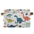 thumbnail image 1 of Yayeee Canvas Storage Basket with Handles for Shelves Fabric Bins Closet Organizer, Dinosaur Pattern, 1 of 8