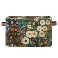 thumbnail image 1 of Yayeee Canvas Storage Basket with Handles for Shelves Fabric Bins Closet Organizer, Floral Garden, 1 of 8