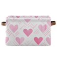 thumbnail image 1 of Yayeee Canvas Storage Basket with Handles for Shelves Fabric Bins Closet Organizer, Geometric Love, 1 of 8