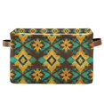 thumbnail image 1 of Yayeee Canvas Storage Basket with Handles for Shelves Fabric Bins Closet Organizer, Geometric Patterns, 1 of 8