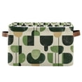 thumbnail image 1 of Yayeee Canvas Storage Basket with Handles for Shelves Fabric Bins Closet Organizer, Green Circle, 1 of 8