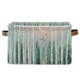thumbnail image 1 of Yayeee Canvas Storage Basket with Handles for Shelves Fabric Bins Closet Organizer, Green Deer, 1 of 8