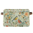 thumbnail image 1 of Yayeee Canvas Storage Basket with Handles for Shelves Fabric Bins Closet Organizer, Green Floral Pattern, 1 of 8