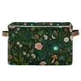thumbnail image 1 of Yayeee Canvas Storage Basket with Handles for Shelves Fabric Bins Closet Organizer, Green Forest Pattern, 1 of 8