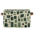 thumbnail image 1 of Yayeee Canvas Storage Basket with Handles for Shelves Fabric Bins Closet Organizer, Green Geometric, 1 of 8