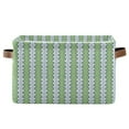 thumbnail image 1 of Yayeee Canvas Storage Basket with Handles for Shelves Fabric Bins Closet Organizer, Green Stripe Pattern, 1 of 8