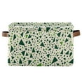 thumbnail image 1 of Yayeee Canvas Storage Basket with Handles for Shelves Fabric Bins Closet Organizer, Green Triangles Pattern, 1 of 8