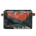 thumbnail image 1 of Yayeee Canvas Storage Basket with Handles for Shelves Fabric Bins Closet Organizer, Mountains at Dawn, 1 of 8
