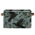 thumbnail image 1 of Yayeee Canvas Storage Basket with Handles for Shelves Fabric Bins Closet Organizer, Mystic Crows Pattern, 1 of 8