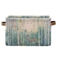 thumbnail image 1 of Yayeee Canvas Storage Basket with Handles for Shelves Fabric Bins Closet Organizer, Night Deer, 1 of 8
