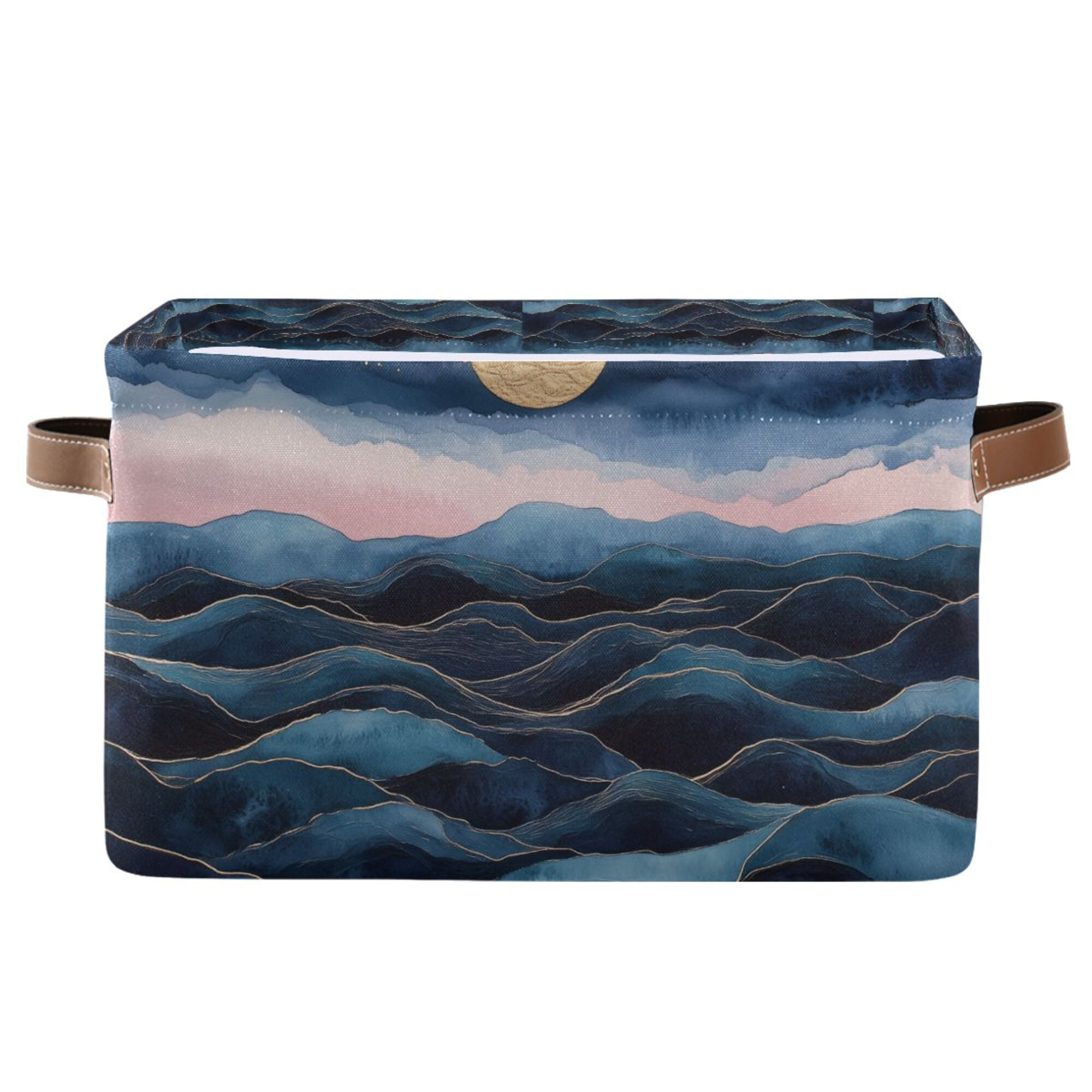 Yayeee Canvas Storage Basket with Handles for Shelves Fabric Bins ...