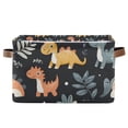thumbnail image 1 of Yayeee Canvas Storage Basket with Handles for Shelves Fabric Bins Closet Organizer, Orange Dinosaur, 1 of 8