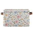 thumbnail image 1 of Yayeee Canvas Storage Basket with Handles for Shelves Fabric Bins Closet Organizer, Pastel Floral Pattern, 1 of 8