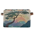 thumbnail image 1 of Yayeee Canvas Storage Basket with Handles for Shelves Fabric Bins Closet Organizer, Pine Tree Rainbow, 1 of 8