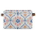 thumbnail image 1 of Yayeee Canvas Storage Basket with Handles for Shelves Fabric Bins Closet Organizer, Pink Mosaic Pattern, 1 of 8