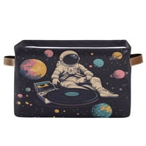 Yayeee Canvas Storage Basket with Handles for Shelves Fabric Bins Closet Organizer, Pink Record