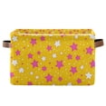 thumbnail image 1 of Yayeee Canvas Storage Basket with Handles for Shelves Fabric Bins Closet Organizer, Pink Stars, 1 of 8